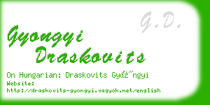 gyongyi draskovits business card